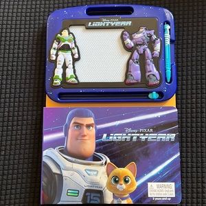 Disney Pixar light year board and book & magnetic drawing set